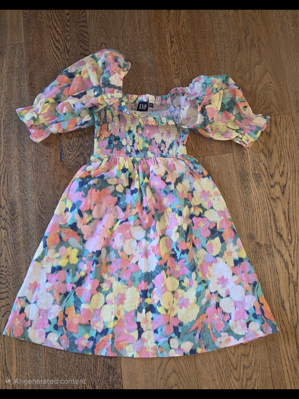 Gap - Womens - Size: XXS - Dress - Smocked Sundress w/Puff Sleeves -Floral Print